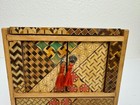Rare Antique Japanesewooden  Marquetry Yosegi Miniature Drawers Jewelry Box