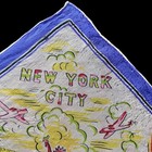 Vintage Hankerchief Souvenir Silk New York City Hand Rolled Hem H201