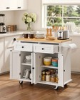 Uimoso 35 4  Rolling Kitchen Island Cart With Storage  Drawer  And Rack