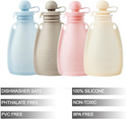 Reusable Silicone Baby Food Pouches  4 Pack Squeeze Pouches