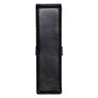 Pen Holder Pencil Case Full Grain Leather By Diloro Holds Two Pens Pencils Black