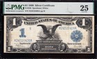 Very Nice Bold   Crisp Vf  1899  1  black Eagle  Silver Cert   Pmg 25  16408a