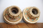 Vintage Art Deco Single Bulb Flush Mount Pastel Ceiling Light Fixture Victorian