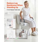 Uimoso Raised Toilet Seat With Arms For Seniors  Adds 5-inch Height  300 Lbs