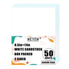 50 Sheets 130lb White Cardstock 8 5 x11  Extra Heavy Duty Craft Paper For Diy Ca