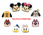 Rare Mystery Disney Pin Set Sealed Origami Mickey Minnie Chip Dale Donald Pluto 