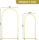 Gold 2x Arch Backdrop Stand Metal Wedding Arch Stand Frame Party Decor 6ft 7 2ft