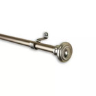 Pennant 7 16 In  Cafe Single Curtain Rod 28-48 In  - Satin Nickel