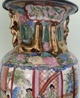 Antique Chinese Famille Rose Porcelain Vase Lamp 19 