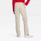 Girl s Straight Fit Uniform Pants  Cat And Jack  12 Plus   oyster    New Sealed
