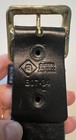 Aker Black Leather Duty Belt B07-34  Size 34 Basketweave W  Brass Buckle Police