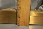 Vintage Elgin American Leaping Gazelle Vanity Jewelry Boxes Pair Gold Tone Usa