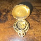 Waltham Yellow Gold Plated Full Hunter Pocket Watch Roman Numerals Manual Dress