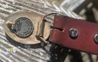 Vintage 1835 State Of Michigan Brass Buckle And Leather Belt Made In Usa 44 