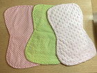 3 Pack Handmade Newborn Baby Burp Clothes Double Sided  Mixed Fabrics