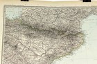 1897 German Map Of Spanish Peninsula Part 2 From Stieler s Hand Atlas 19 X 15