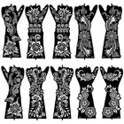 Large Henna Tattoo Stencil Kit - 10 Sheets  Reusable Adhesive Templates For Wome