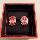 Vintage Marvel Comics The Amazing Spider-man Cuff Links Red   Stainless Steel