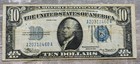 Us 1934   10 Silver Certificate Blue Seal Serial   A20312460a