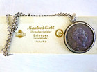 1904 Coin Necklace Deutsches Reich Kaiser Wilhelm 835 Silver Setting   Chain