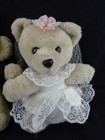 Vintage Teddy Bear Wedding Bride   Groom Acme 1986 Plush Stuffed Animal