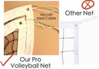 Professional Volleyball Net With Aircraft Steel Cable - Heavy Duty For Outdoor