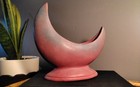 Vintage Van Briggle Crescent Moon Vase - Persian Rose - Mulberry