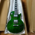 Us Warehouse Custom Lp Electric Guitar -jade Green Flame Maple Top Mahogany Body