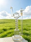 12  Unique Recycler Rig  Heady Big Torch Glass Water Pipe Smoking Bong 14mm Bowl