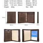 Crazy Horse Leather A4 Notebook Cover With 4 Ring Binder And Ipad Holder