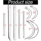 9 Pcs Heavy Duty Hand Sewing Needles Kit leather Sewing Needles With 5 Leathe   
