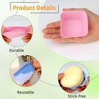 24 Pcs Silicone Cupcake Baking Cups Dulinkas Reusable Cupcake Liners Non-stic   