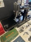1957 Singer Featherweight 221 Sewing Machine In Case   Accessories