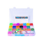 6800pcs Loom Bands Kit Bracelet Mixed Colour Rubber Refill Clip Hook Charms Diy