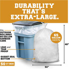 65 Gallon Trash Bags     1 5 Mil     Clear Heavy Duty Garbage Can Liners     50    X 48   