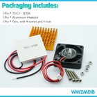 Wwzmdib Peltier Cooler Module Kit 12v 40mm X 40mm   1 Tec1-12706 1 Heatsinks 1    