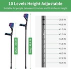 Forearm Crutches For Adults  1 Pair   Adjustable Arm Crutches grip Cushion