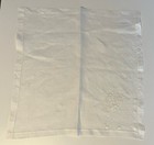 Vintage White Embroidered Handkerchief White Flower Pull Work Linen Hankie 14 