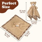 Baby Lovey Security Blanket  Soft Teddy Bear Stuffed Animal Snuggle Toy  Baby   