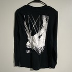 Korn The Nothing Black Long Sleeve Shirt White Logo Graphic Front   Back Small
