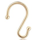 Shower Curtain Hooks  Set Of 12 Rust Proof S Shaped Decorative Shower Gold