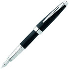 Cross Fountain Pen Aventura Onyx Black Resin Click Off  Medium Nib At0156-1ms