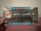 Miami Dolphins Laser Engraved Embossed Chrome License Plate Frame 6x12 Nfl