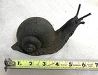 Vintage Cast Iron Snail Figurine   6 Inches Long 