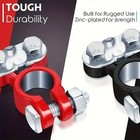 2 Car Battery Terminal Connector Top Post Positive Negative Heavy Duty Universal