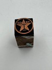 Vintage Printers Block Texaco Gas And Oil Logo