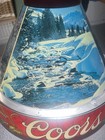 Vtg Coors Brewing 3-scene Rocky Mountains Hanging Lamp Shade  shade Only 
