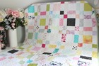 New Handmade Baby Girl Quilt   4 Patch   Rectangles   Squares
