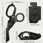 Trauma Shears With Black Holster  6-in-1 Versatile Foldable Stainless Steel 