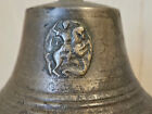 Antique Imperial Russian Brass Bell 1800s Inscribed Makers Mark Emblem
